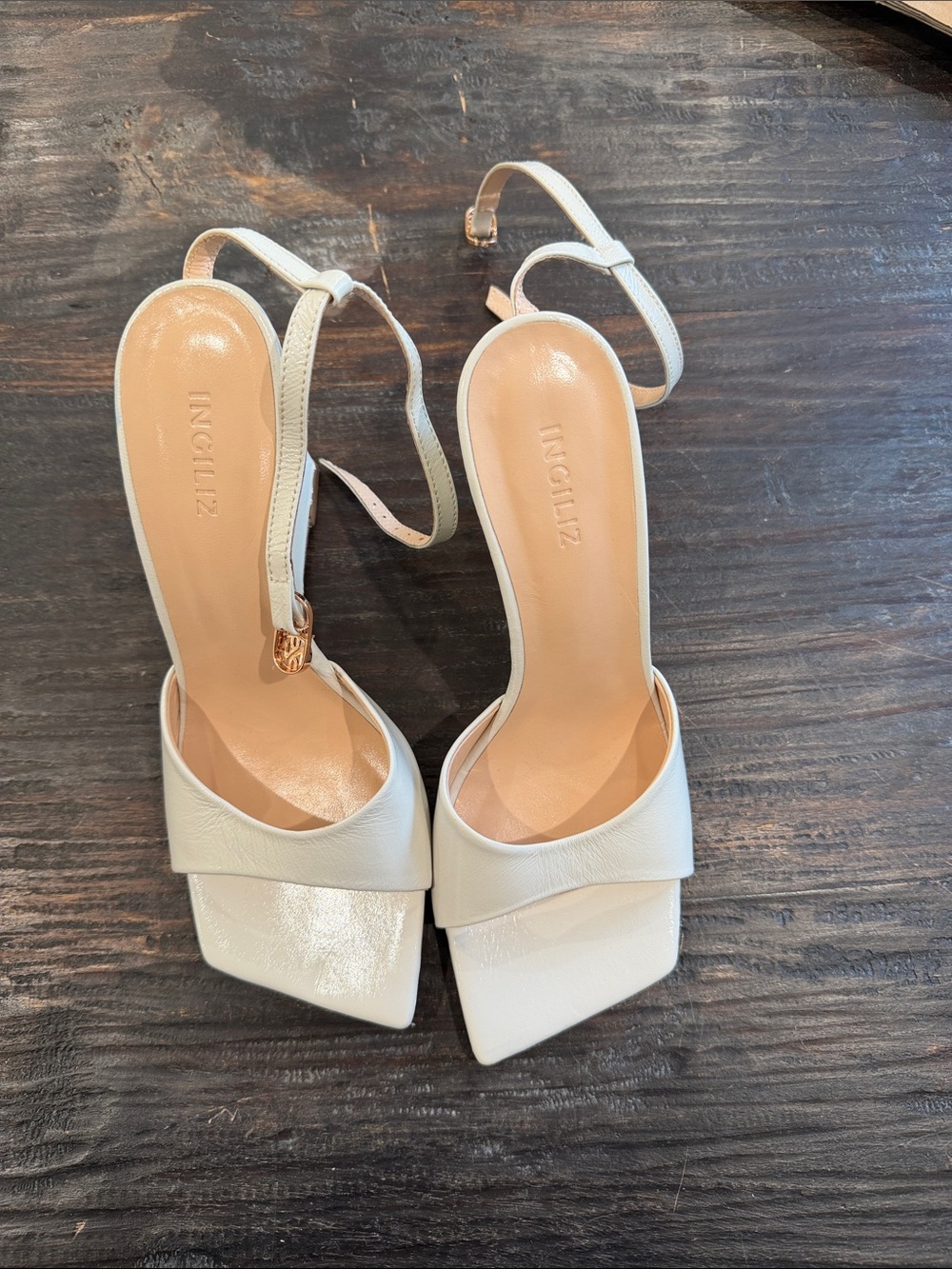 INGILIZ Zilly 04 Ivory leather sandals 7